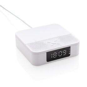 Wireless Charging Lautsprecher mit Zeitanzeige, weiß