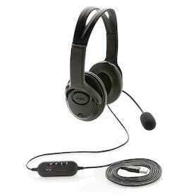 Over-Ear Headset mit Kabel, schwarz
