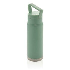 Auslaufsichere Vakuum-Flasche mit Tragegriff, grün
