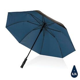 2" Impact AWARE™ RPET 190T Pongee Bi-Color Auto-Open-Schirm, blau