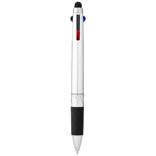 Burnie Stylus Kugelschreiber mit mehreren Farben in silber als Werbegeschenk (Abbildung 7)