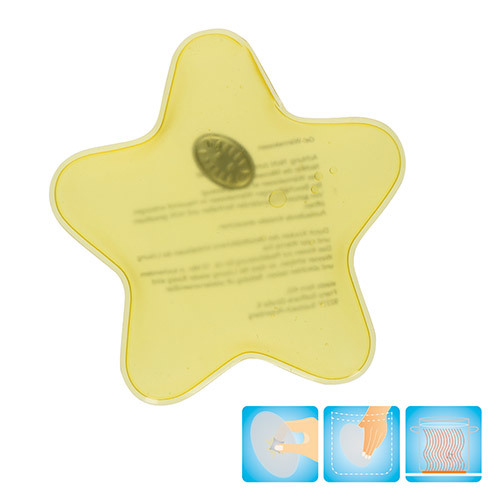 Gel-Wärmekissen Stern in gelb als Werbegeschenk (Abbildung 1)