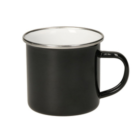 Emaille-Becher Cozy, black