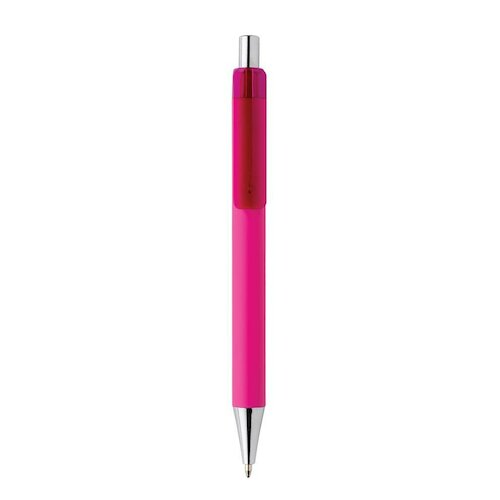 X8 Stift mit Smooth-Touch, rosa in rosa als Werbegeschenk (Abbildung 2)