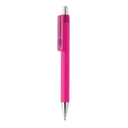 X8 Stift mit Smooth-Touch, rosa in rosa als Werbegeschenk (Abbildung 4)