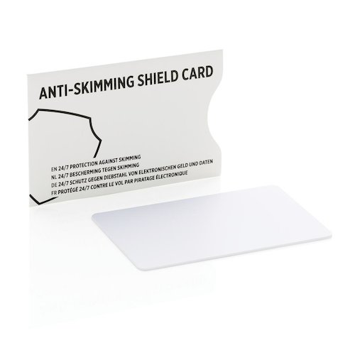 RFID Anti-Skimming-Karte, weiß in weiß als Werbegeschenk (Abbildung 1)