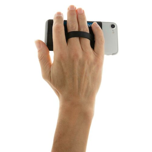 3-in1-RFID Kartenhalter für Ihr Smartphone, schwarz in schwarz als Werbegeschenk (Abbildung 4)