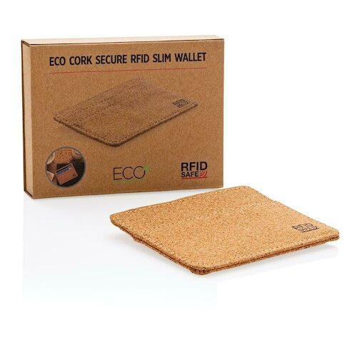 Kork RFID Slim-Wallet, braun in braun als Werbegeschenk (Abbildung 14)