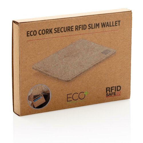 Kork RFID Slim-Wallet, braun in braun als Werbegeschenk (Abbildung 15)