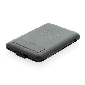 Multifunktionale 5W Wireless Charging Reisekarte, schwarz