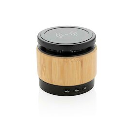 Bambus Wireless Charger und Lautsprecher, braun