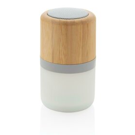 3W farbwechselnder Lautsprecher aus Bambus, weiß