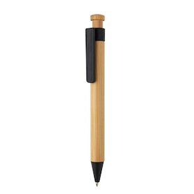 Bambus Stift mit Wheatstraw-Clip, schwarz