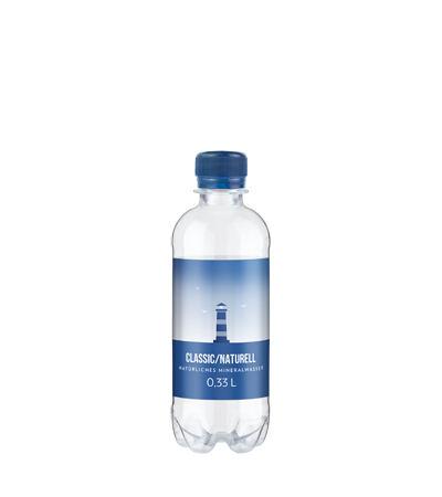 Wasserflasche Mini 0,33 L aus recyceltem Kunststoff